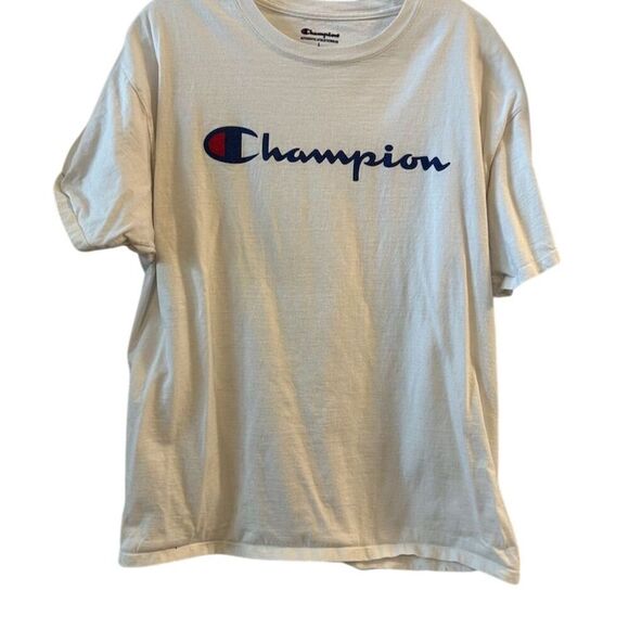 Champion Men's Graphic Print T-Shirt White Size L Short Sleeve - Picture 1 of 8